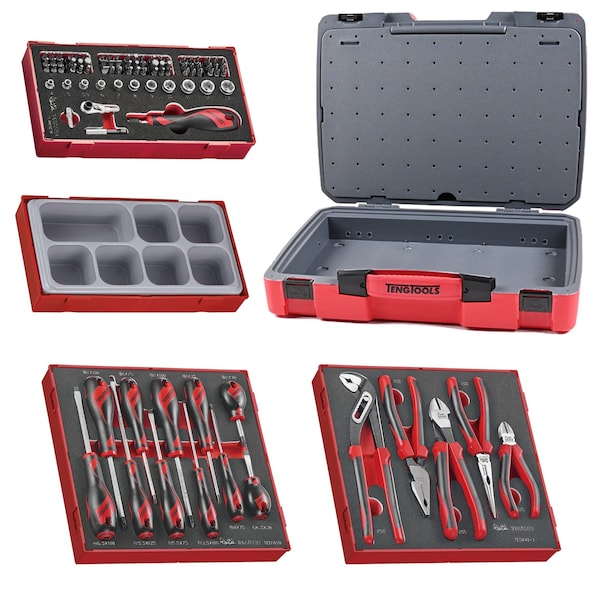 Teng Tools 94 Piece Screwdriver, Plier & Bit Foam Kit TC-6T-10 - main